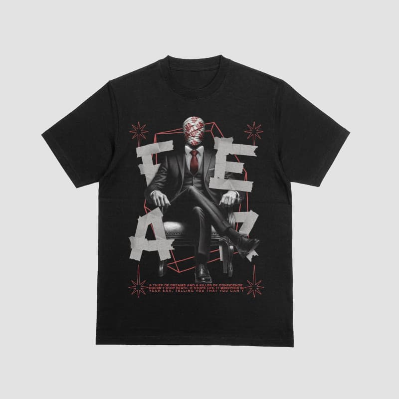 Camisa Camiseta Fear Temor Estampa em Alta qualidade 100% algodão linha premium 30.1!! ! font t-shirt