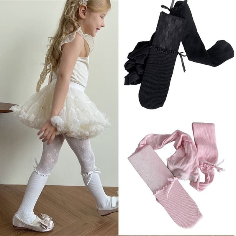 BTF Primavera Outono Calças Menina Collants Leggings Rendas Meia-Calça Meias Elásticas Para Crianças 3-8 Y