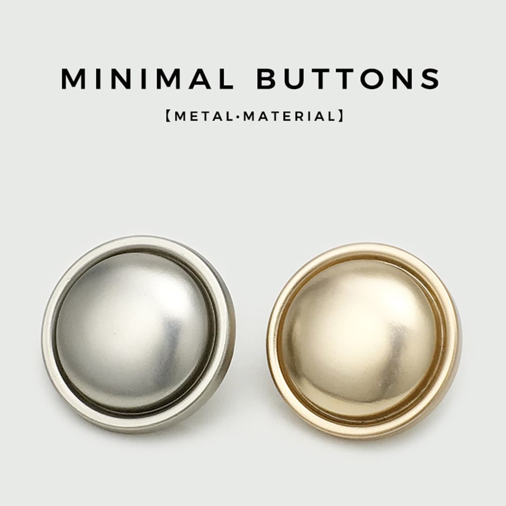 Conjunto De Botões De Cogumelo Fosco , 15/20/25mm , Ouro , Prata , Minimalista , Casaco De Metal Redondos Clássicos , Ha