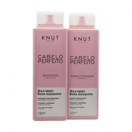 Kit Cabelo Perfeito Knut: Shampoo 750ml + Condicionador 550ml