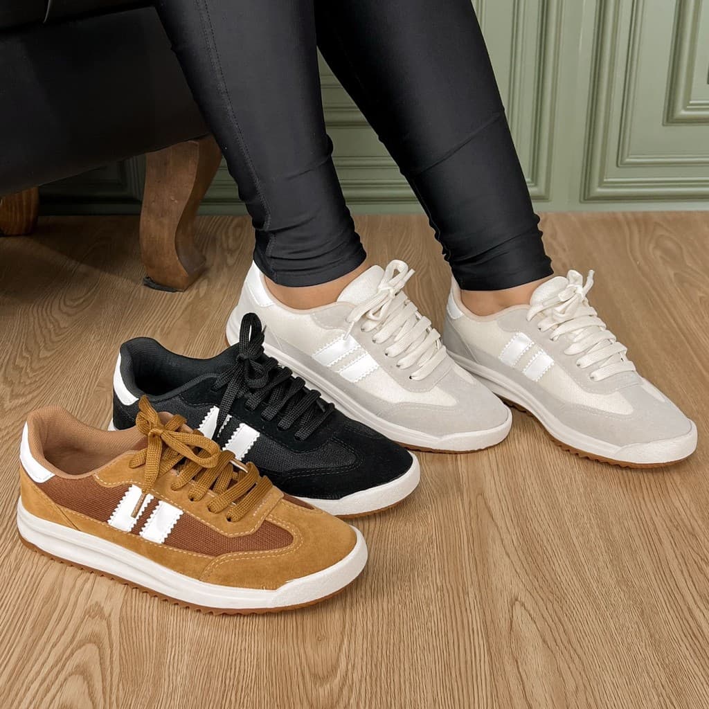 Tênis Casual Sport Duas Listras Conforto Estilo Moderno Versatilidade Dia a Dia