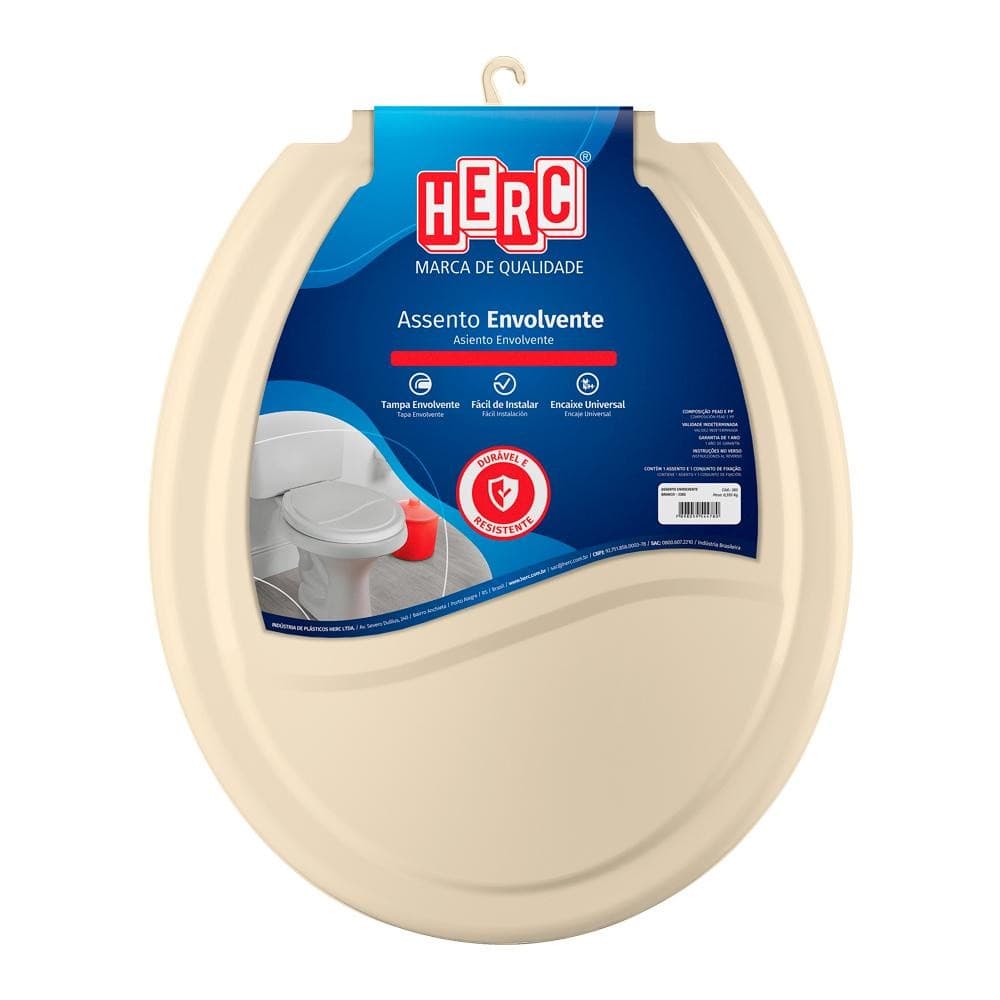 Assento Sanitario C/Tampa Envolvente Bege Herc