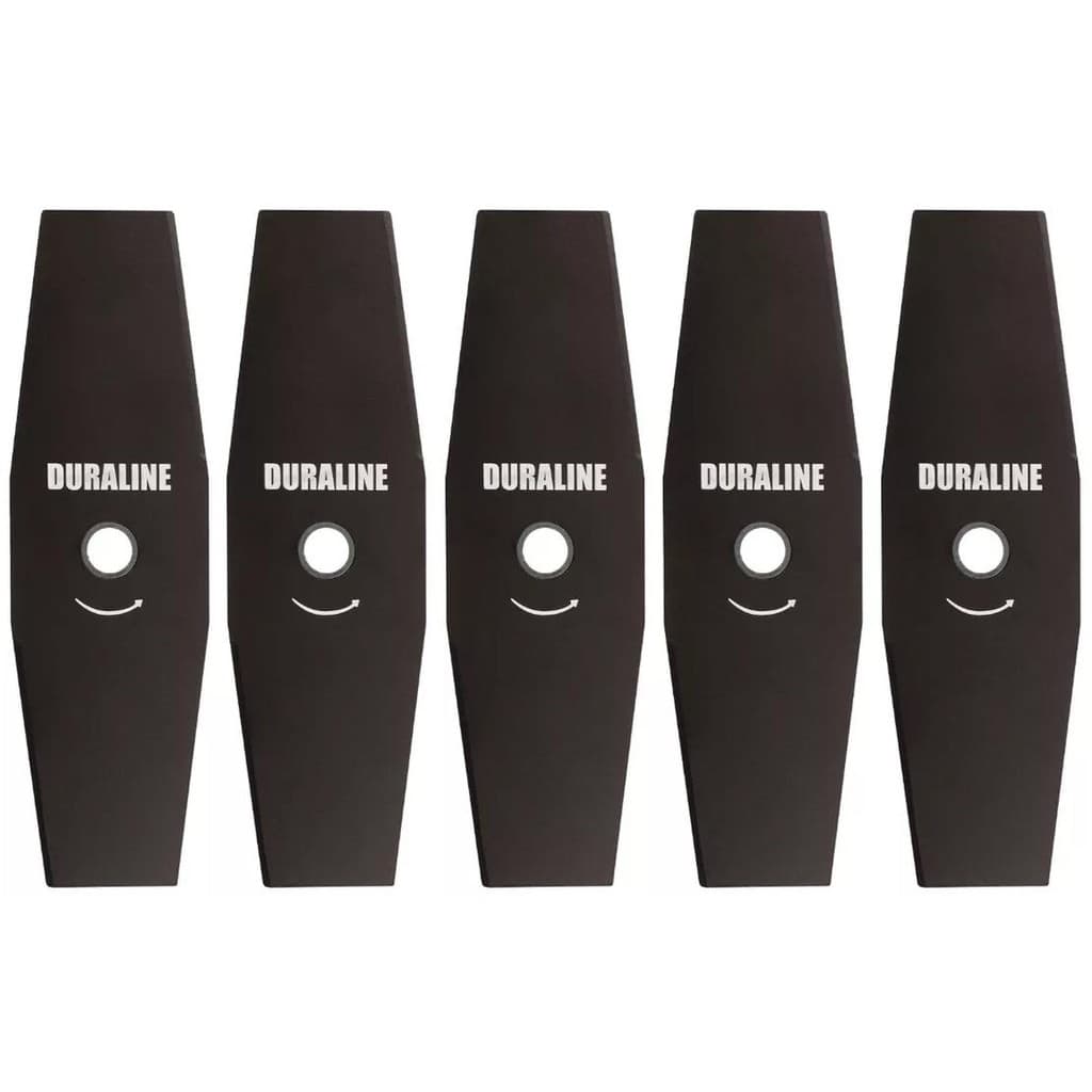 Kit 5 Faca Lâmina Roçadeira 2 Ponta 350mm Furo 20mm Duraline