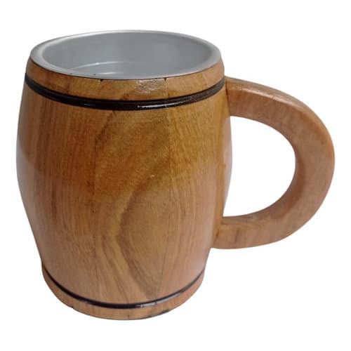 Caneca Térmica Madeira Cerejeira 400ml