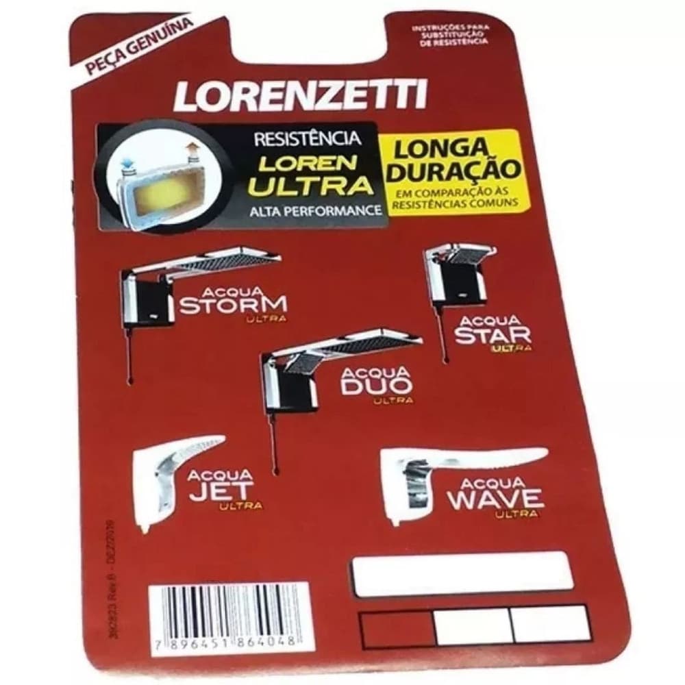 Resistencia Ducha Acqua Ultra 220V 6800W Lorenzetti (3065-A) Original