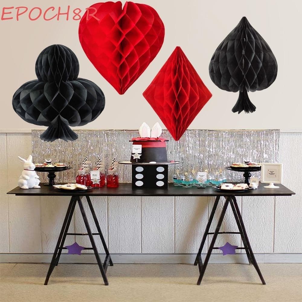 EPOCH8R 4 Unidades/Conjunto Ornamento De Suspensão De Favo De Mel , Papel Pendente Tridimensional Perfeito Com Tema De C