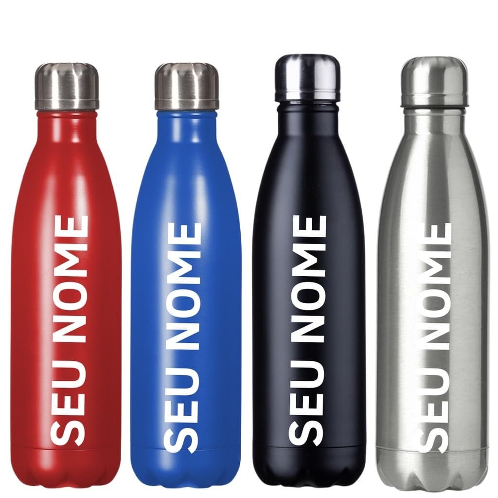 Garrafa Inox 800ml Personalizada Nome Simbolo