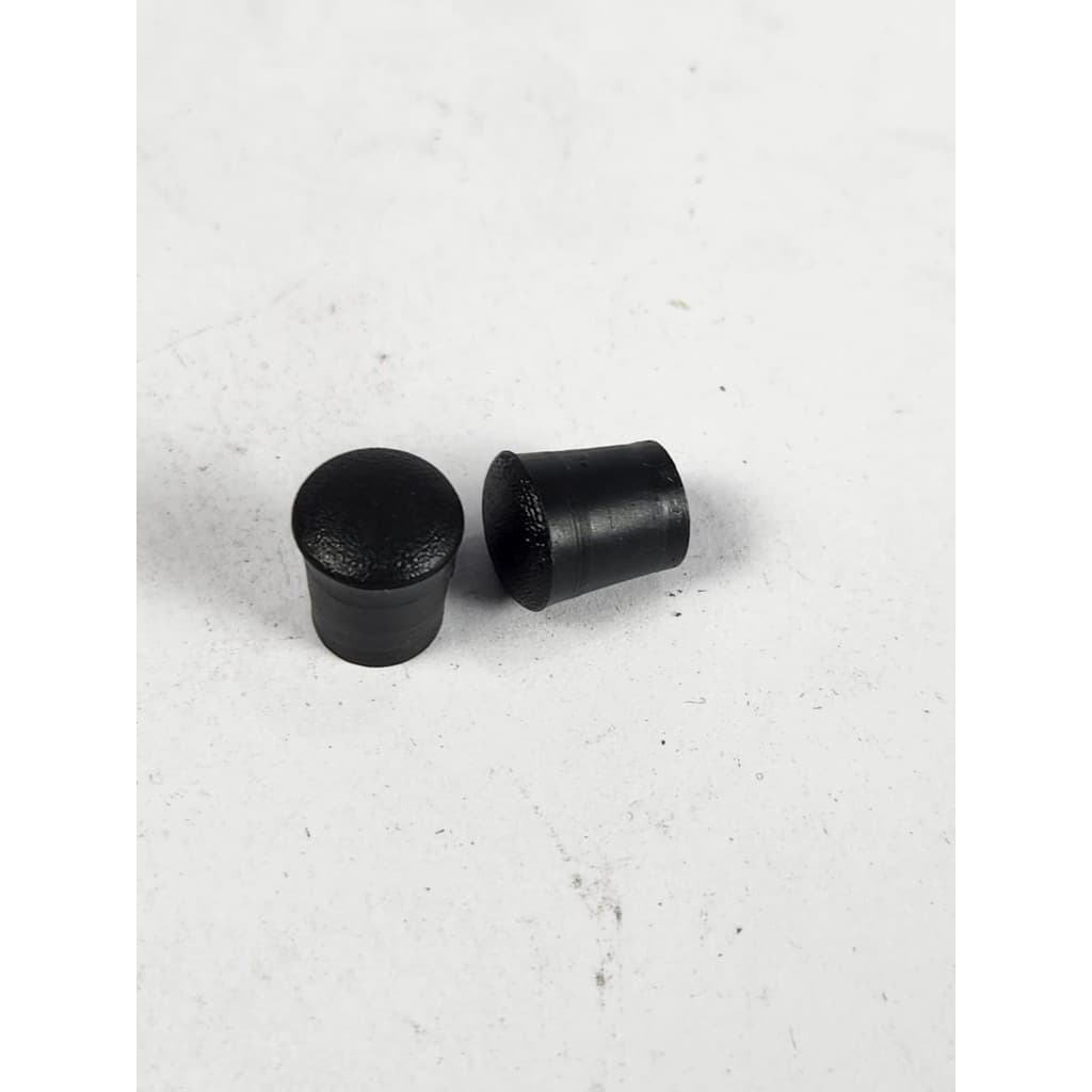 Ponteira externa preta em PVC de 1/4 de polegada ( 6,35 mm) para barra maciça de 1/4 de polegada - 02 UNIDADES