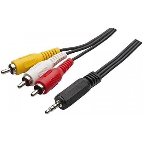Cabo Adaptador P3 X 3RCA RCA para TV BOX  Raspberry Tv Celular Gps Dvd Audio Video