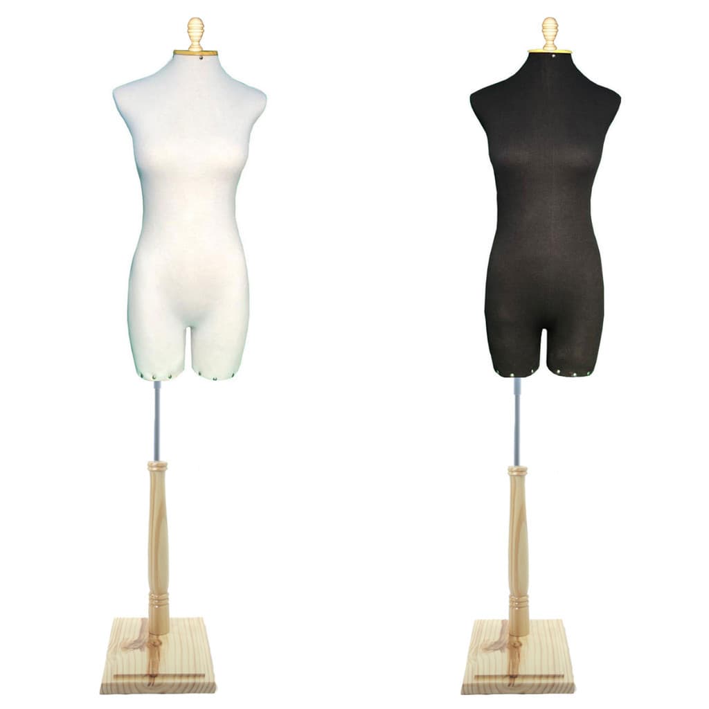 1 Manequim Meia perna Feminino Forrado Moda Vitrine Expositor Loja pedestal madeira C/ Pino