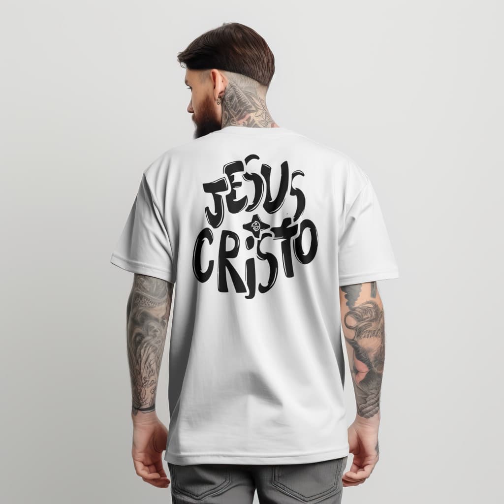 Camiseta Jesus  Streetwear Masculina Feminina Cristo JC Premium font t-shirt