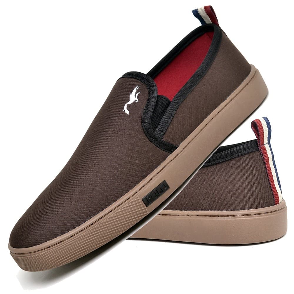 Tênis Sapatenis Masculino Slip On Casual Mocassim Polo Blu Confortável Antiderrapante 7900