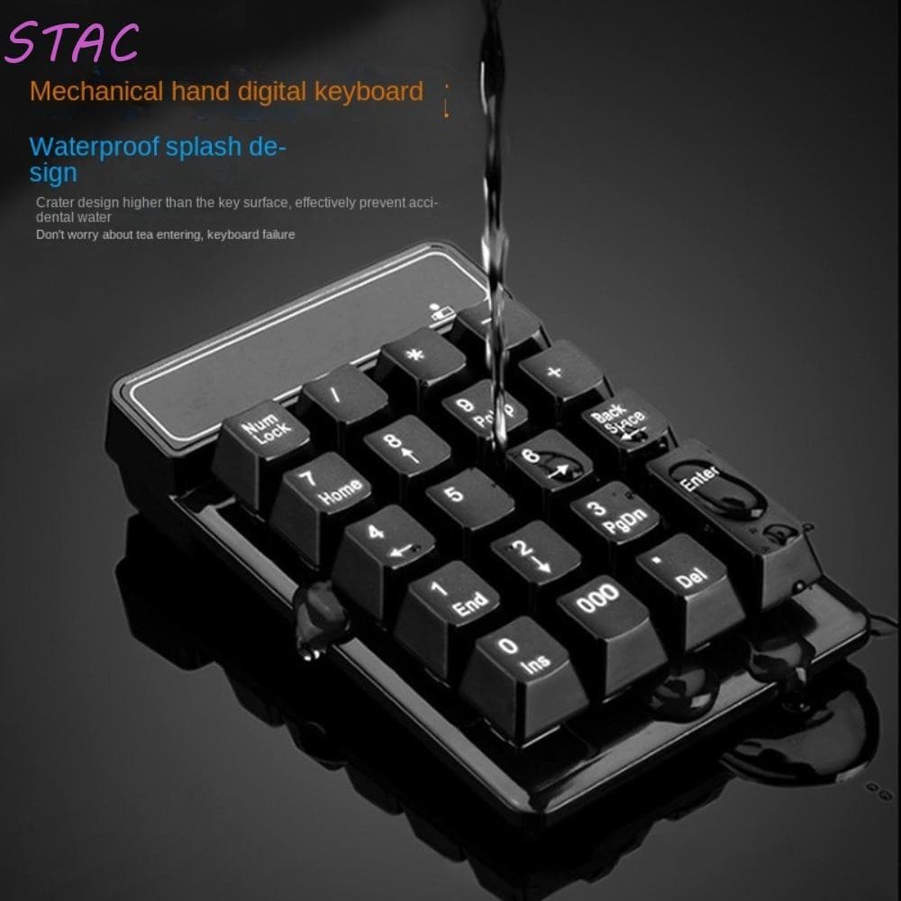 Teclado Numérico Sem Fio STAC 2.4G , Sensação Mecânica 19 Teclas Pequeno Bluetooth Para Computador , À Prova D'água