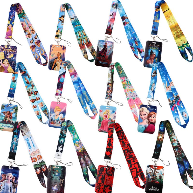 Porta-cartões de cordão para celular Fairy Tale Princess/cartão de ônibus/marca/cartão de identificação/porta-cartão de