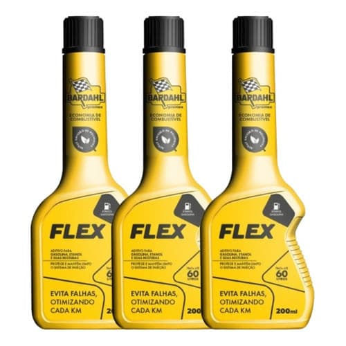 Aditivo Combustível Bardahl Flex 200ml Kit Com 3 Unidades
