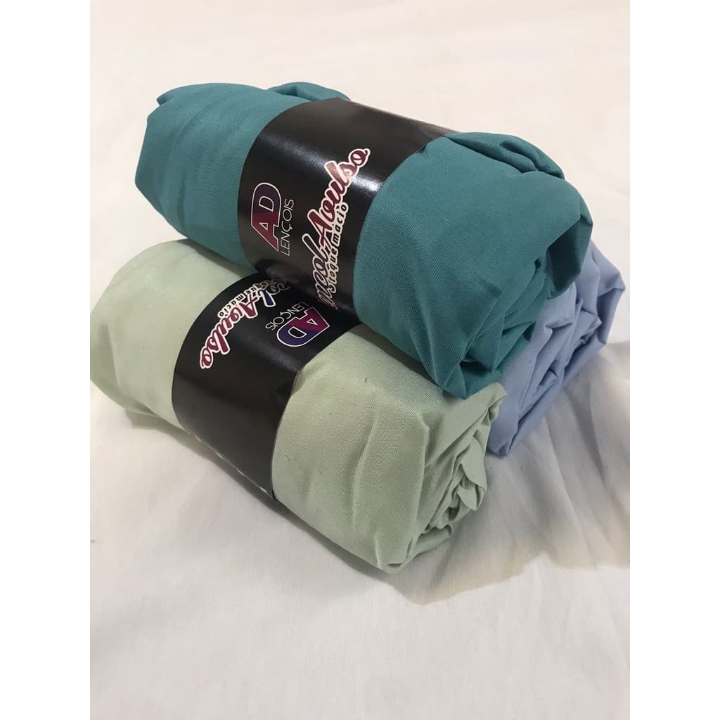 LENÇOL AVULSO PARA CAMA CASAL BOX LISO COM ELÁSTICO EM TODA A VOLTA 100%POLIÉSTER 180 FIOS 1,88X1,40