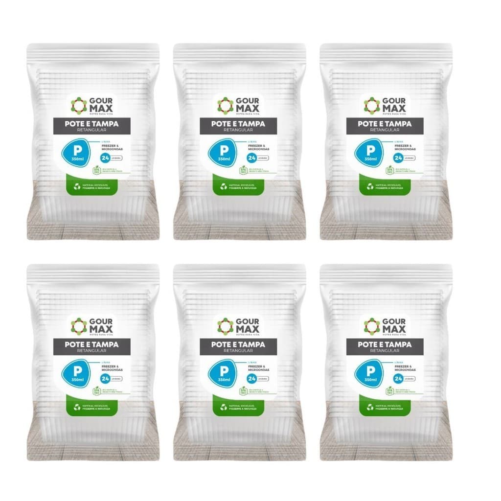 Potes Descartáveis Marmita Freezer Microondas 350ml 144un