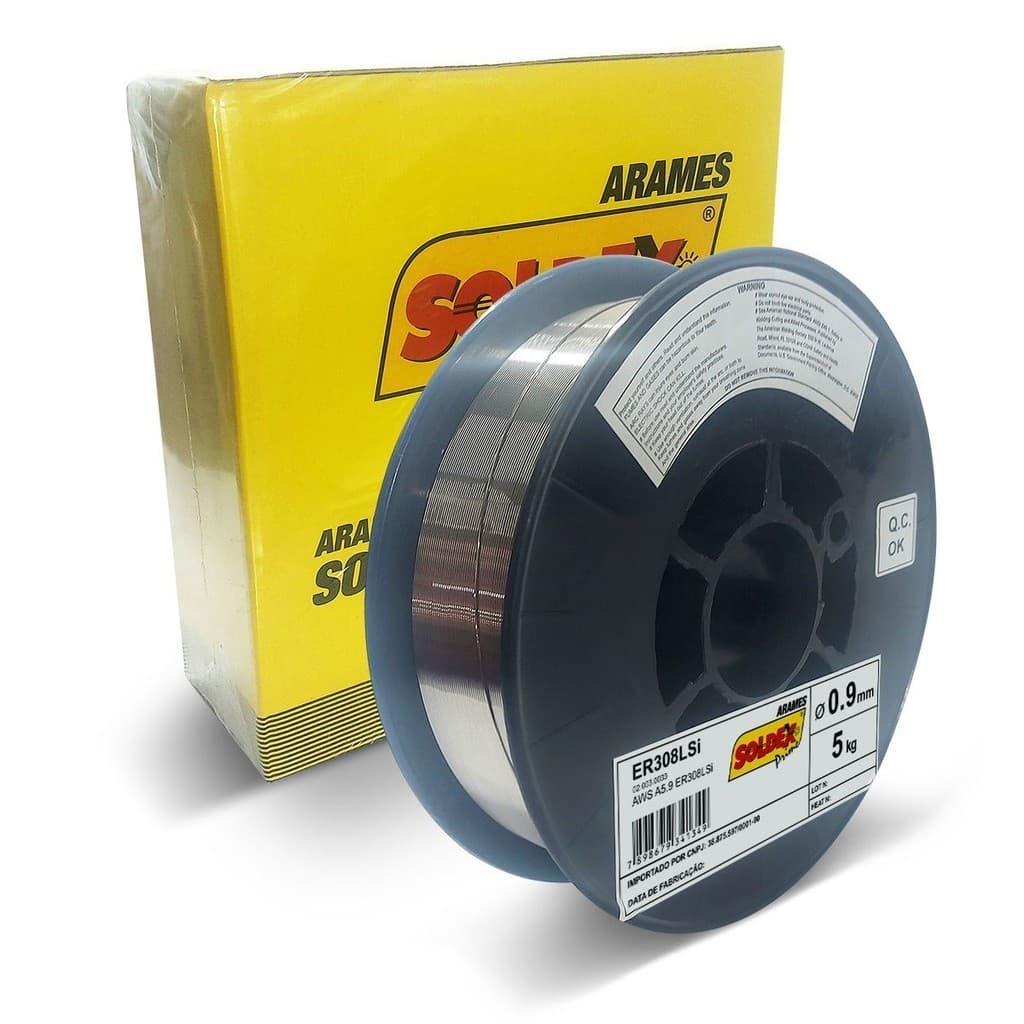 Arame de Solda MIG INOX ER 308LSi 0,90mm Rolo 5kg Soldex
