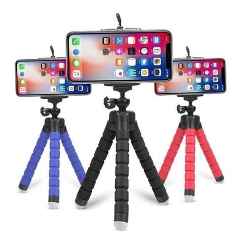 Mini Suporte Tripe De Mesa Escalavel Para Celular Gira- 360º