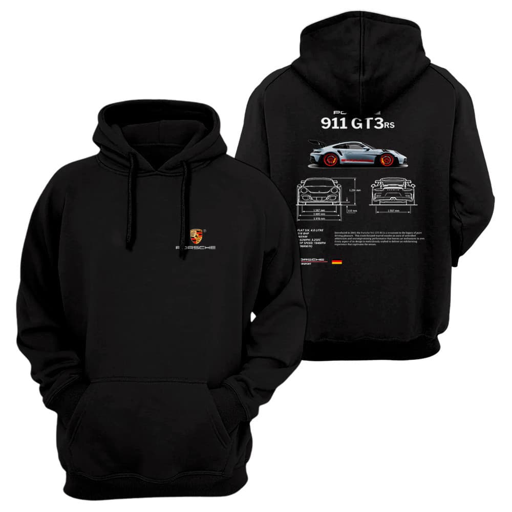BLUSA DE FRIO MOLETOM CANGURU UNISSEX PORSHE 911 CARRO