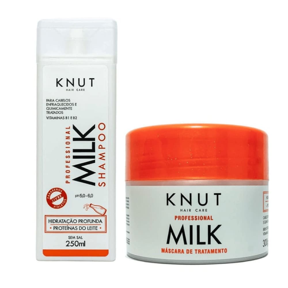 Knut Kit Milk Shampoo 250ml + Máscara de Tratamento 300g