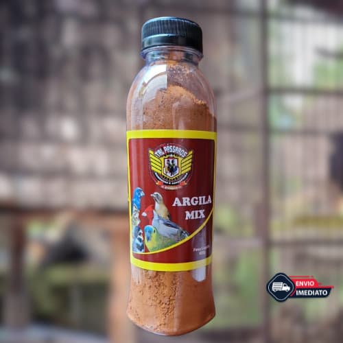 ARGILA Mix 600g Tal Pássaro Aves Carvão Vegetal Ativado Vitamina Passarinho