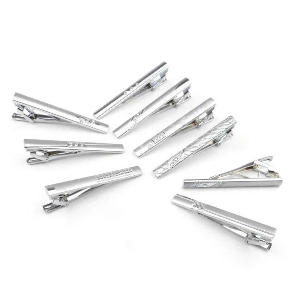 KIT COM 5 PRENDEDOR SLIM PRATA