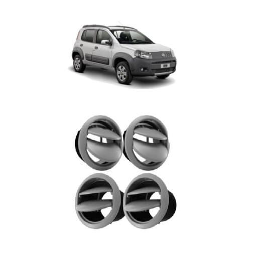Kit Difusor Saída de Ar Uno Vivace Cinza Painel 2010 2011 2012 2013 2014 2015 2016