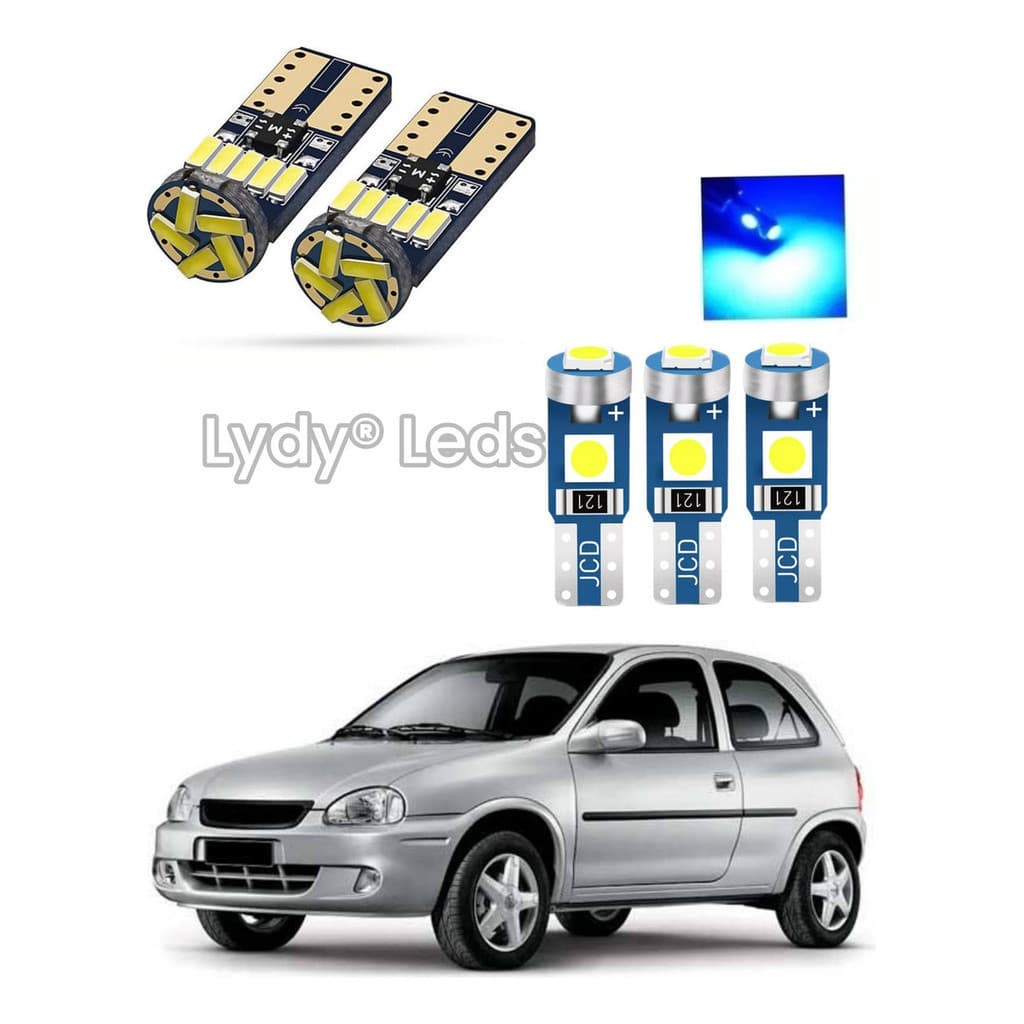 Kit Led Painel Corsa Wind Ice Blue T10+t5 Kit Completo + Ar