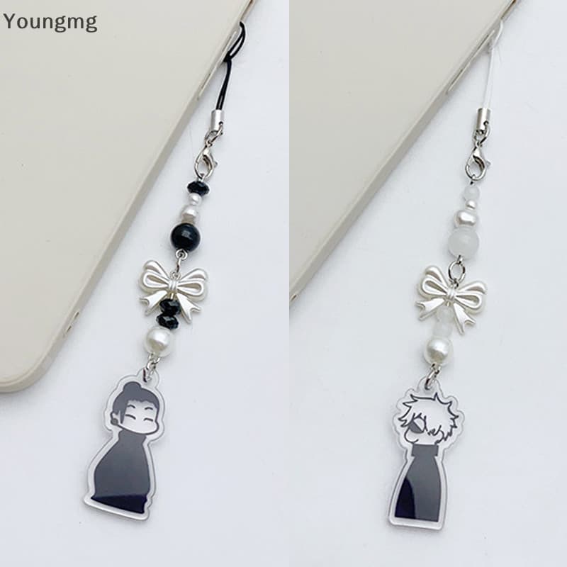 Youngmg Anime Jujutsu Chaveiro Cosplay Geto Suguru Satoru Gojo Correspondência JJK Telefone Charme Acessório Pingente Porta-Chaves Decoração Jóias Presentes ngmg