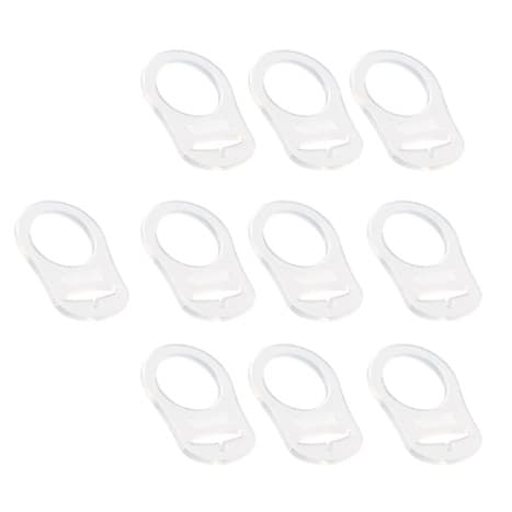 10 Unidades Anel Adaptador em Silicone Compatível com Chupeta MAM Sem Alça Kit