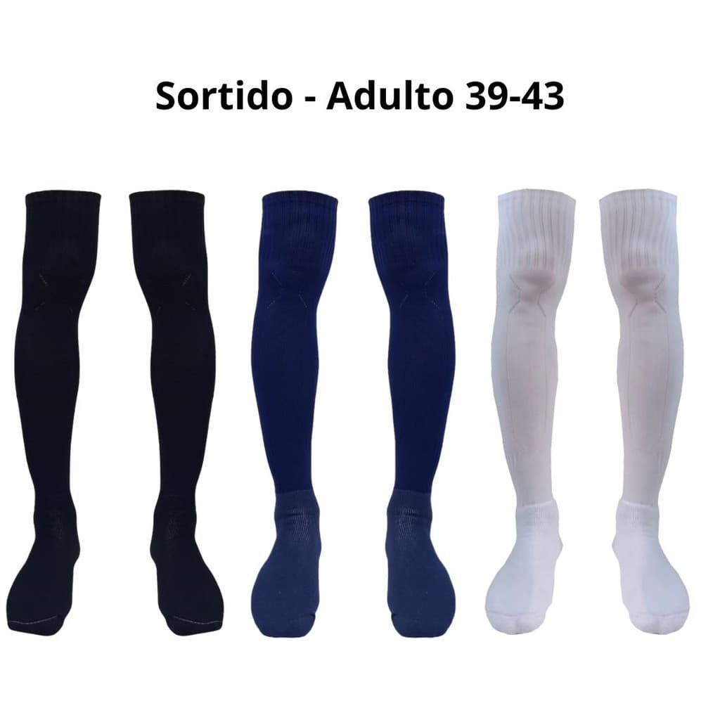 Kit 3 Meião de Futebol Profissional Infantil Juvenil Adulto Kanxa 28 ao 43
