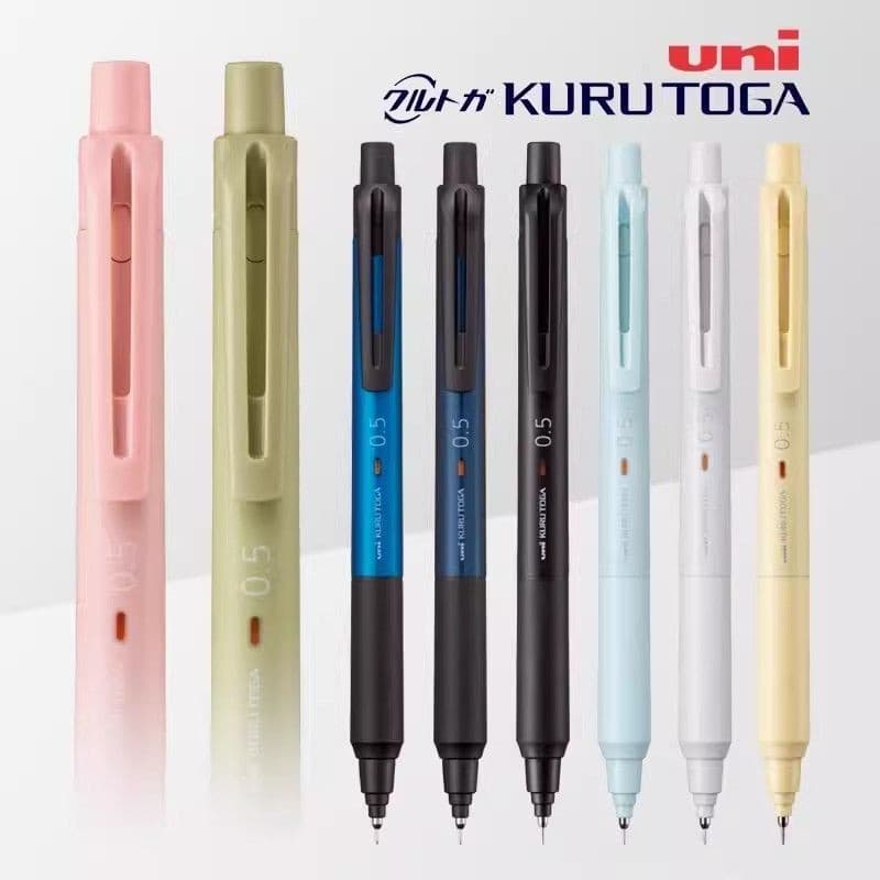 Lápis mecânico KURU TOGA, versão atualizada do Uni Mitsubishi M5-KS do Japão, com grafite anti-quebra de 0,5 mm, para de
