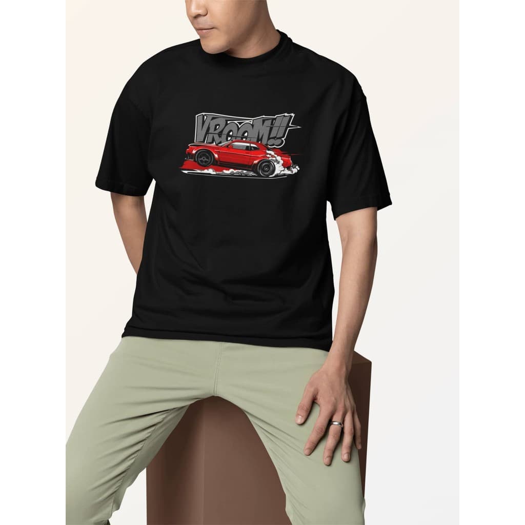 Camiseta Camisa Masculina Unissex  Streetwear Gola Redonda Estampa Grande - Car Carro