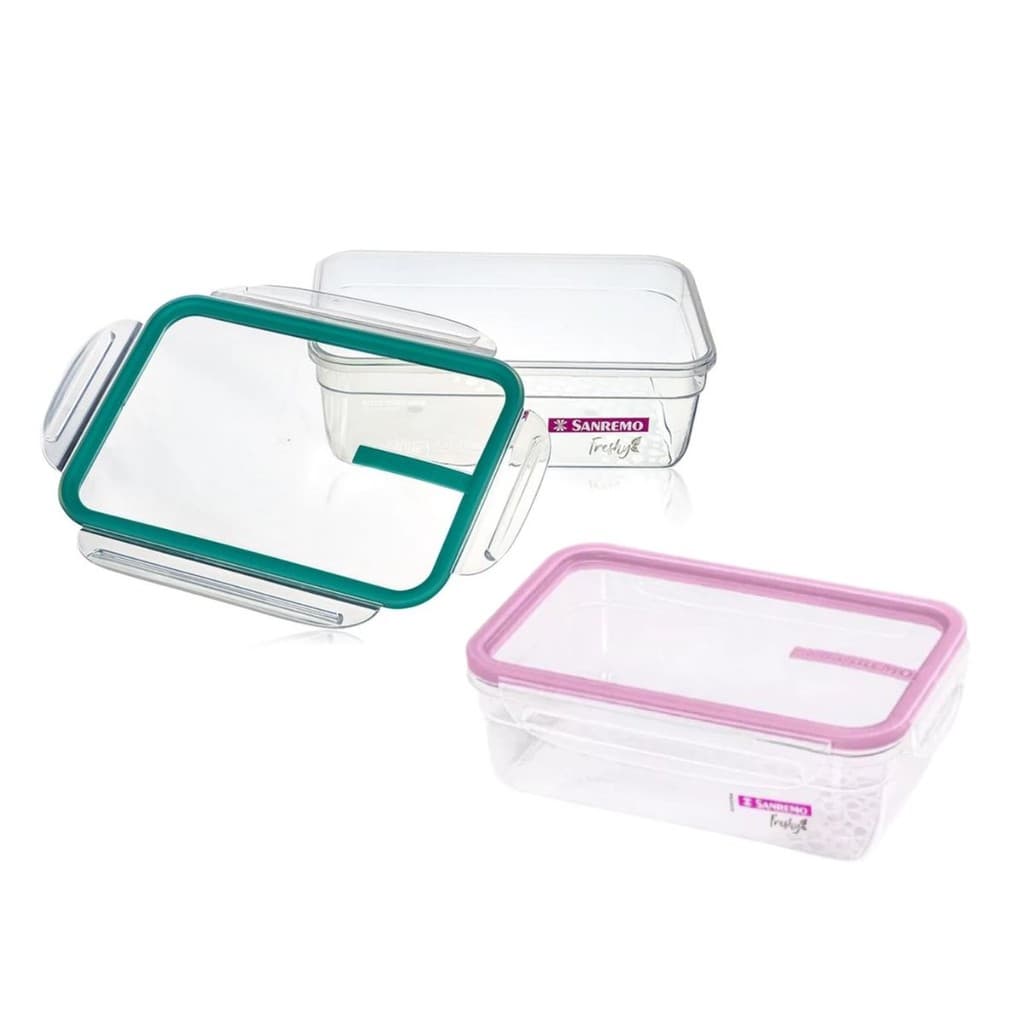 Pote Hermético com Trava 2,5L Modular Sanremo Freshy Cores Fitness Academia Marmita Cozinha Alimento