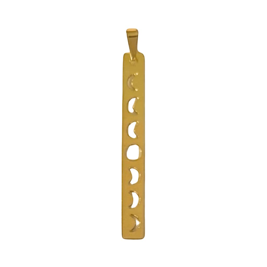 Pingente Fases Banhado a Ouro 18k Lua Semijoia Ciela 1x4 cm