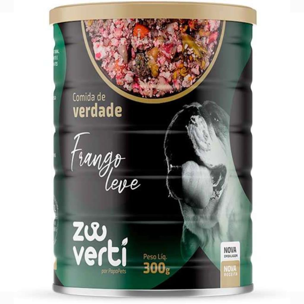 Frango Leve Alimentação Úmida 100% Natural Para Cães Zooverti 300g