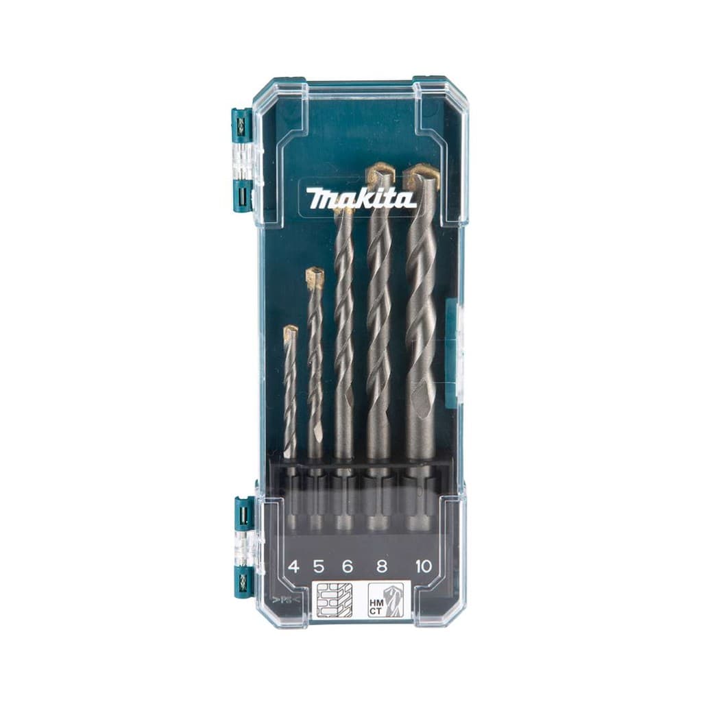 Kit De Brocas Para Concreto Alvenaria Makita 5 Peças 4 5 6 8 10mm D72877