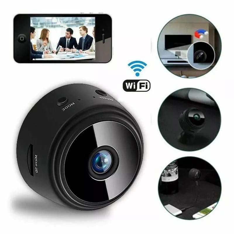 Câmera A9 Mini HD com Sensor de Presença Wi-Fi 110V e Suporte para Encaixe