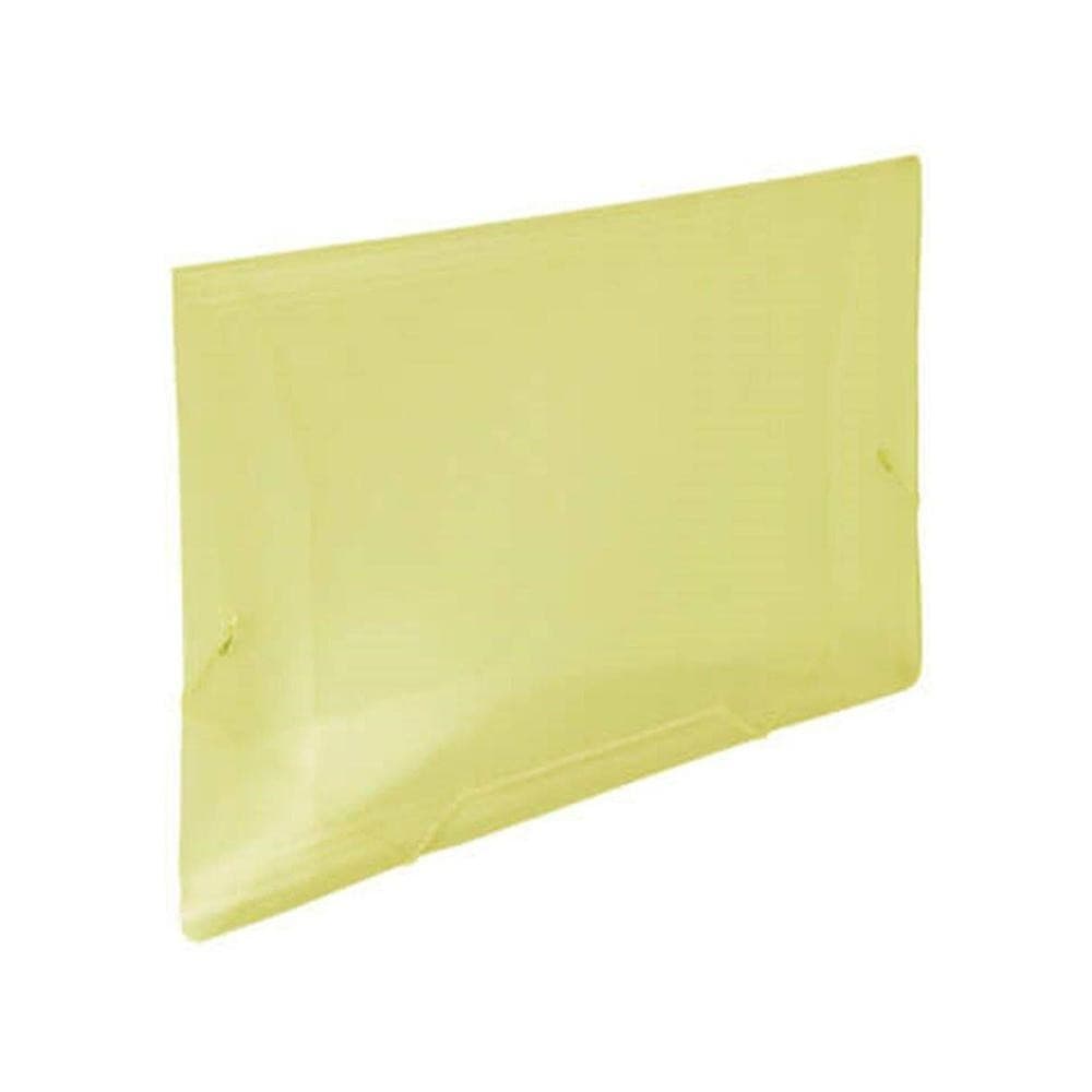 Pasta Aba Elástica Ofício s/ Lombo Transp Line Amarelo DAC