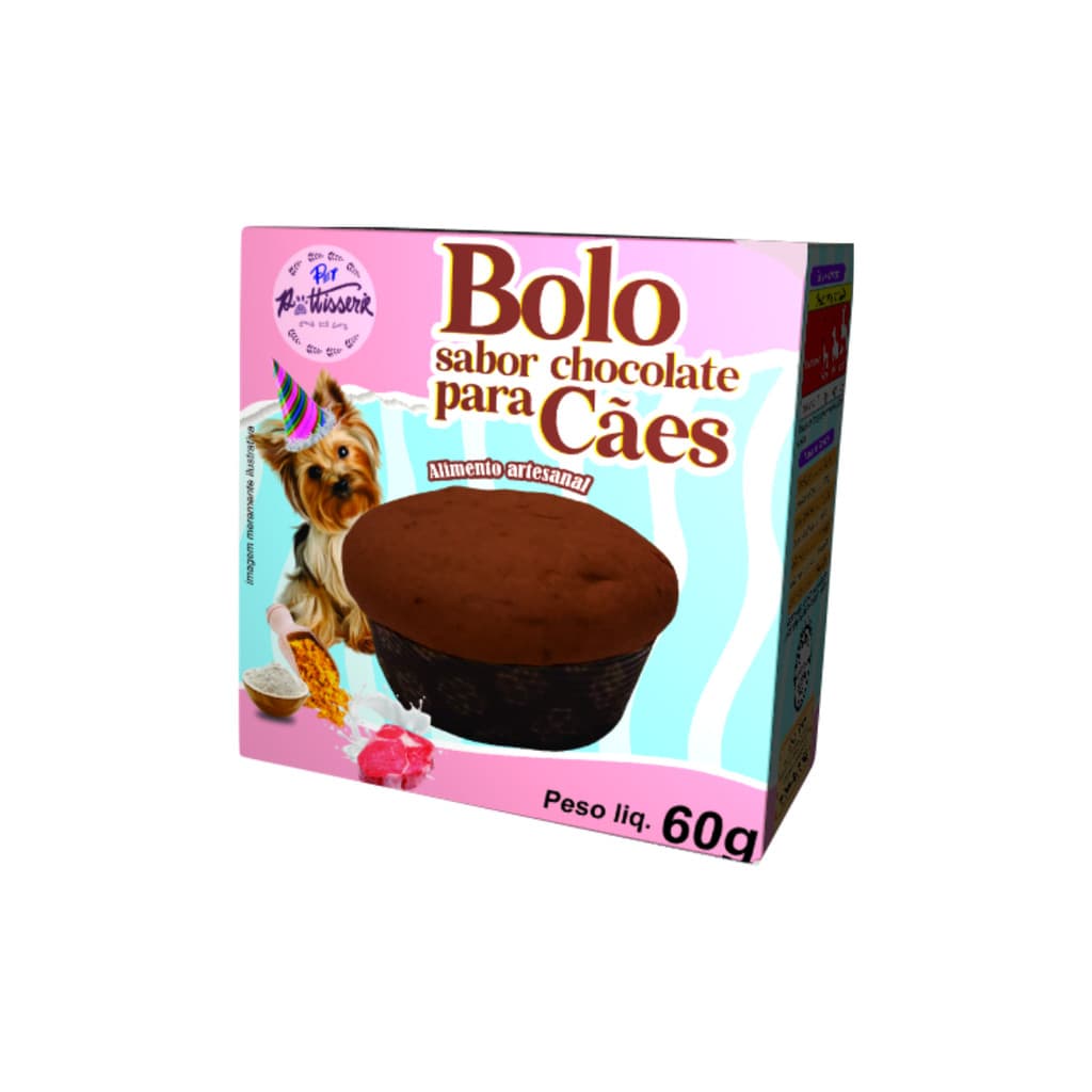 Petisco - Bolo de aniversário Para Caes Sabor Chocolate 60Gr
