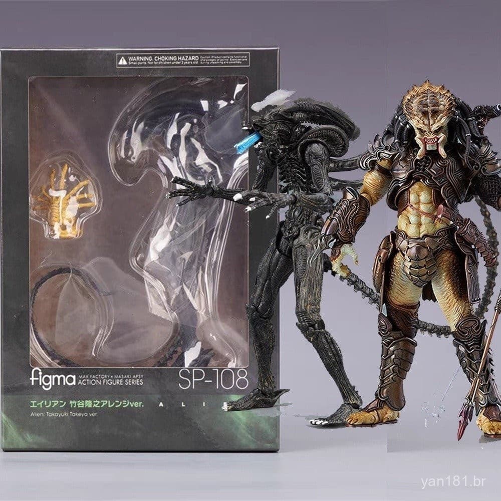 NECA Alien Vs . Brinquedos De Bonecos De Ação Predator Figma SP-108 Articulados Para Coleta Ou Presentes Z41E