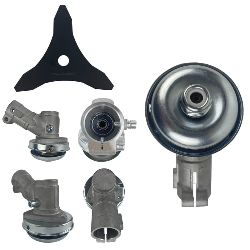 Ponteira de Transmissão 28mm 9Estrias com Lâmina 3 Pontas Roçadeira Importada a Gasolina Carbon Fak
