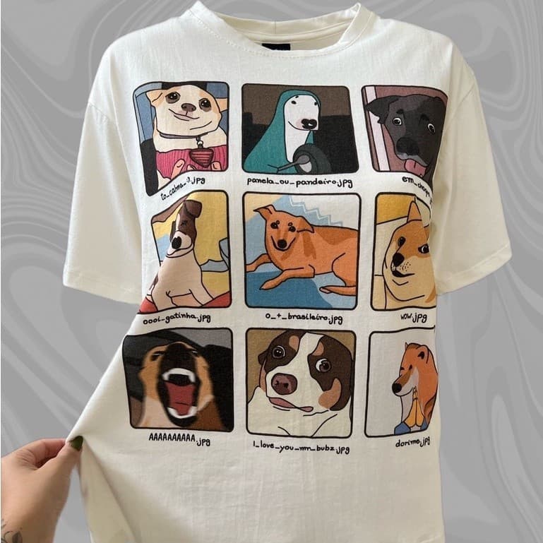 Camiseta Memes de Cachorro - Escolha A Cor Top