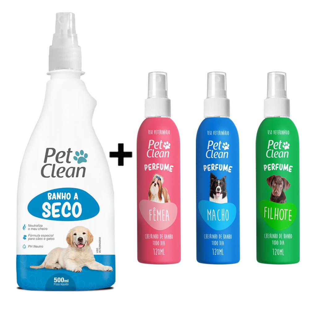 Banho a Seco + Perfume para Cães e Gato Pet Clean