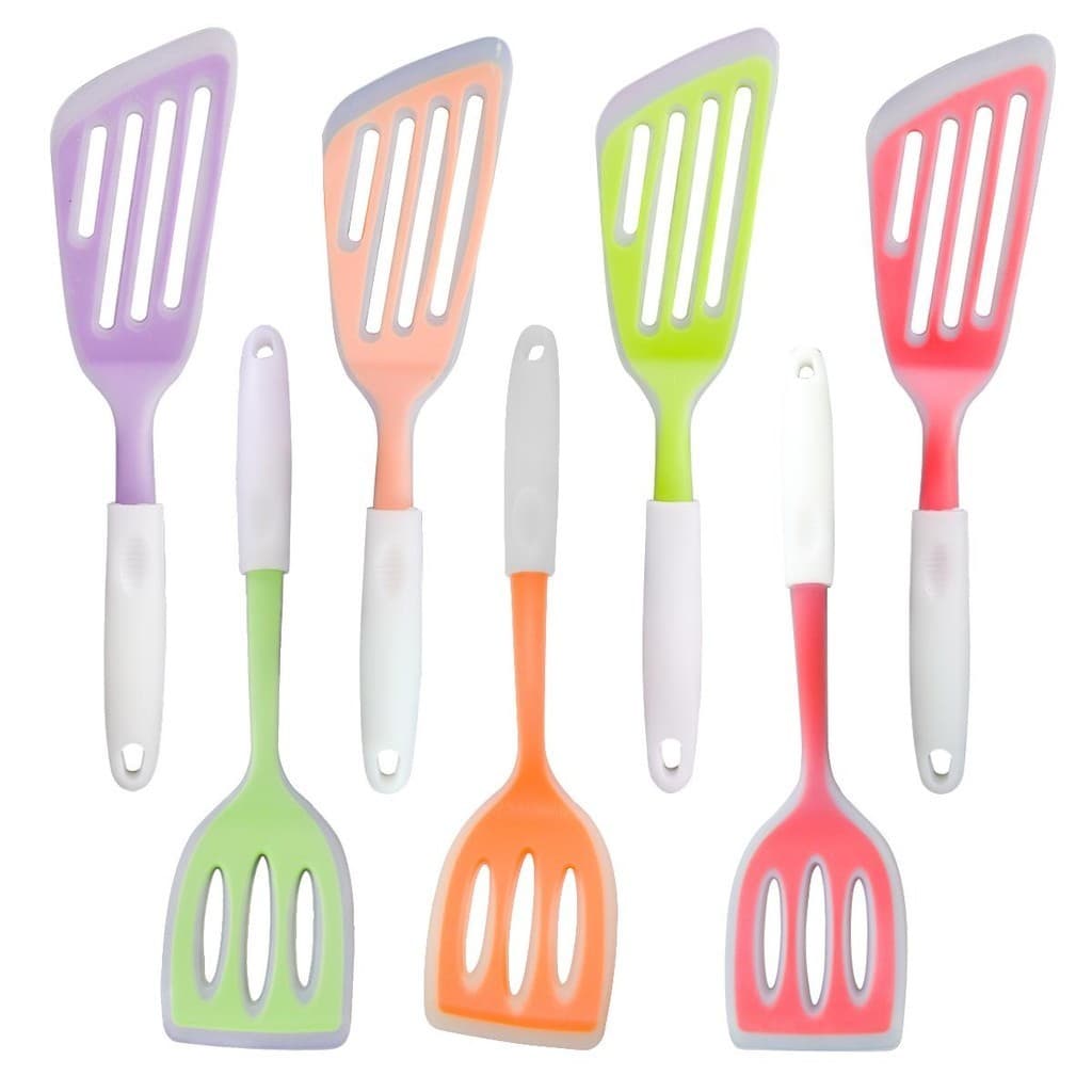 Espátula de Silicone Vazada Chapeiro Fritura Cozinha