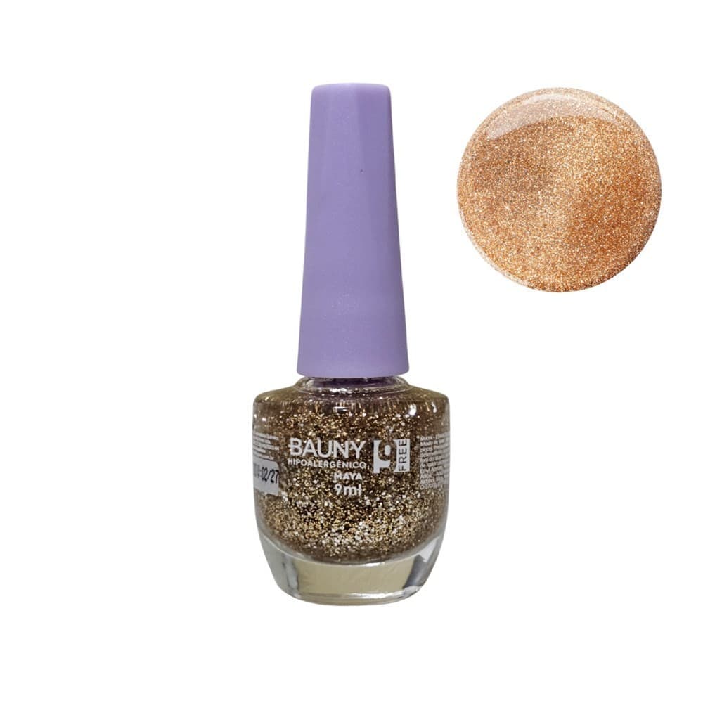 Esmalte Glitter 9free 9ml - Cor Maya - Bauny Cosméticos