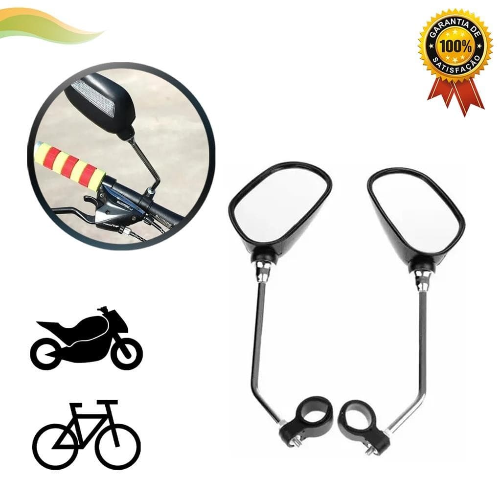 Espelho Retrovisor Bike Mobilete Motorizada Eletrica Bicicleta Guidao - Nao e Badarosca - Alta qualidade acessórios Mtb