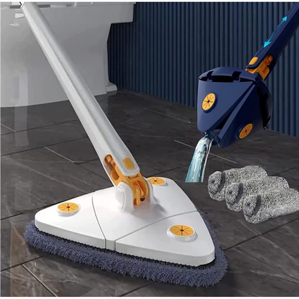 Mop Esfregão Giratório 360 Triangular Rodo Limpeza Rotativo