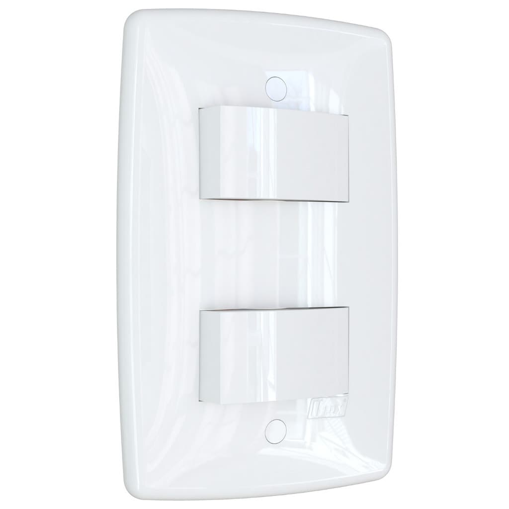 Interruptor de Luz Duplo Paralelo Three Way Branco Finesse+ B.lux